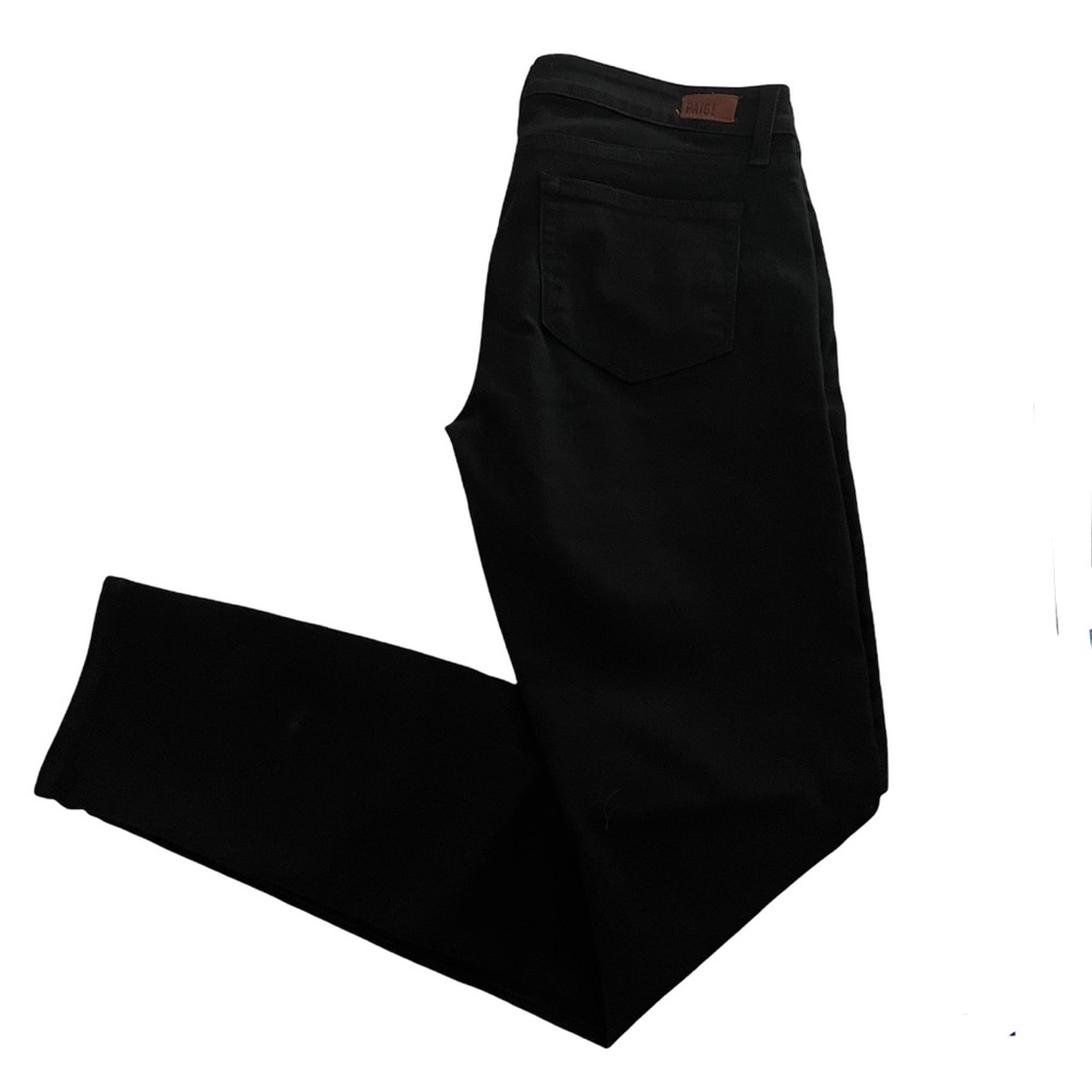 PAIGE Edgemont black skinny jean zipper detail size 27 - Picture 3 of 8